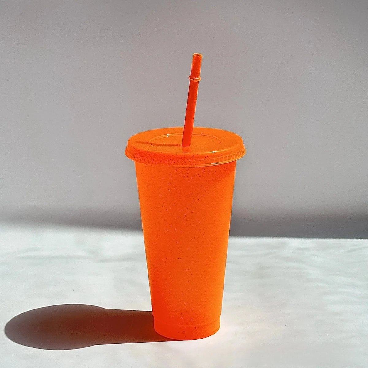 Reusable Hard Plastic Cold Drink Cups Set