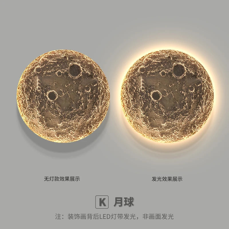 Modern Moon Planet LED Wall Lamp for Bedroom & Home Decor