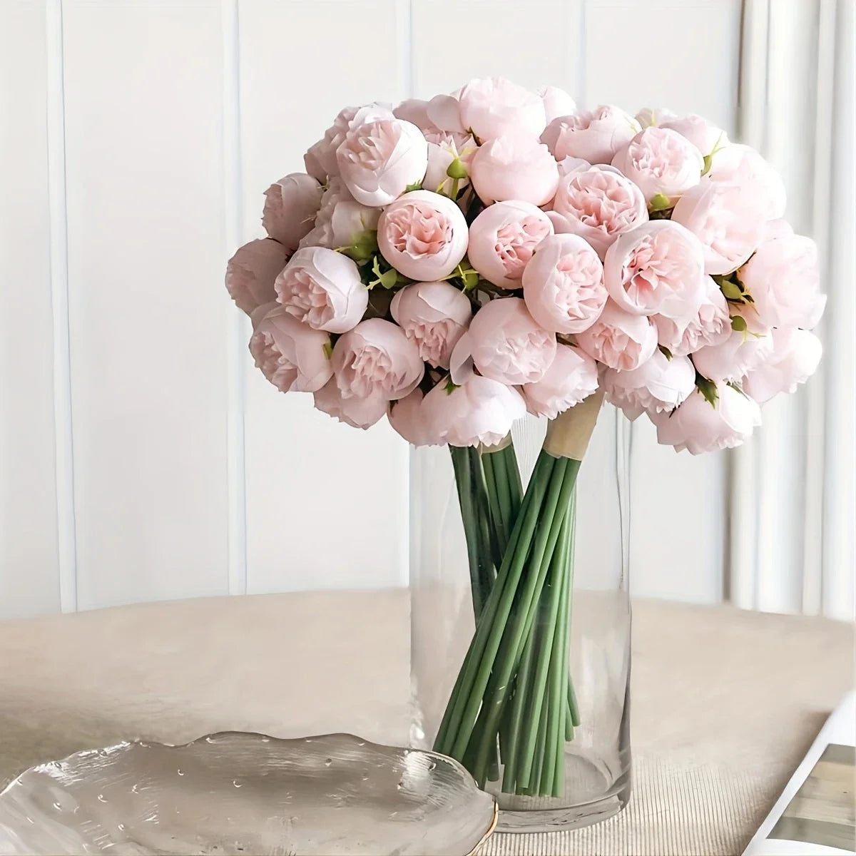 27-Heads Premium Silk Artificial Peony Bridal Bouquet