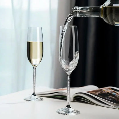 Handmade High Beauty Crystal Stemware Pair Cups for Couples