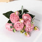 Premium Silk White Peony Artificial Flowers for Home Vase Decor