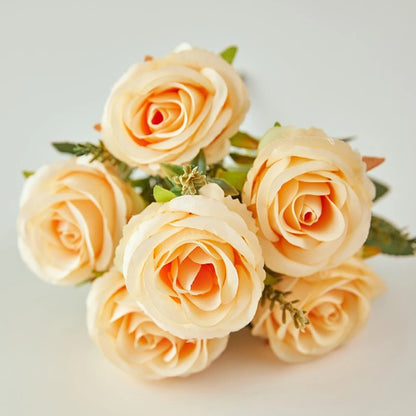 30cm Premium Pink Silk Rose & Peony Cemetery Bouquet