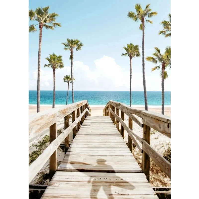 Summer Beach Palm Tree Wall Art Poster 🌴☀️🌊