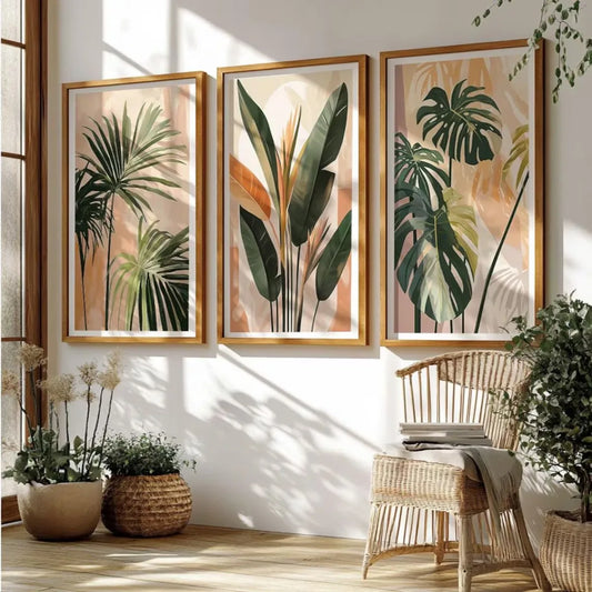 3pcs/set Vintage Palm Tree Canvas