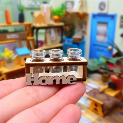 Mini Glass Flower Vase – Dollhouse & DIY Home Garden Decor
