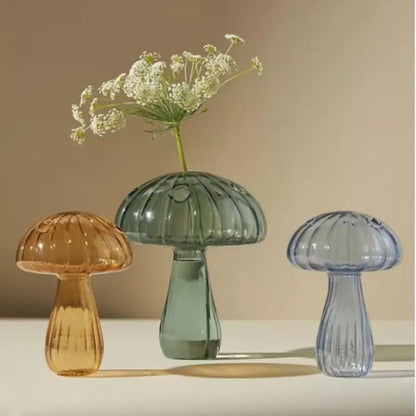 Mushroom Shaped Glass Vase – Hydroponic Plant & Home Decor