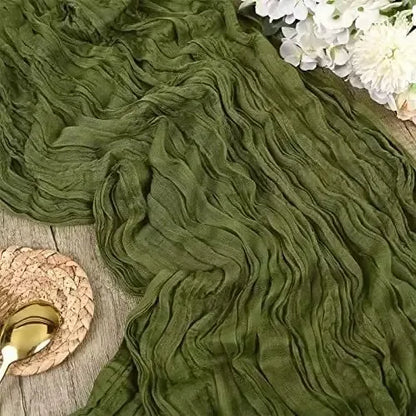 Gauze Table Runner Dinning  Decoration 90*300CM Rustic Country Boho Beach Wedding Party Table Decor Christmas Table Runners