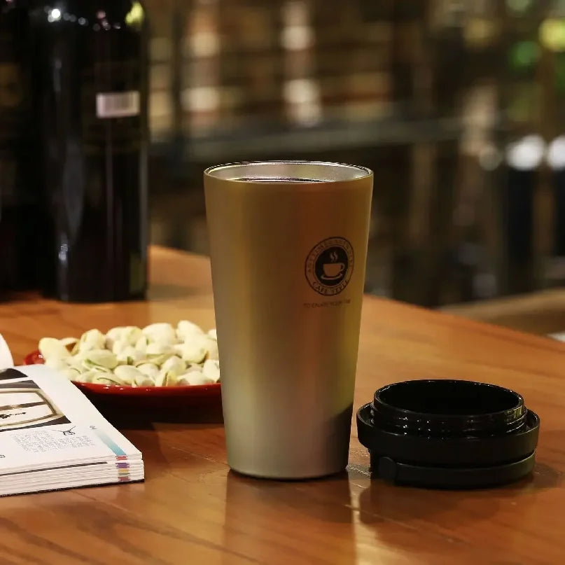 500ml Insulated Travel Coffee Cup with Handle