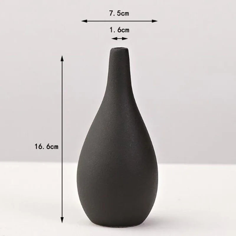 Black Porcelain Vase
