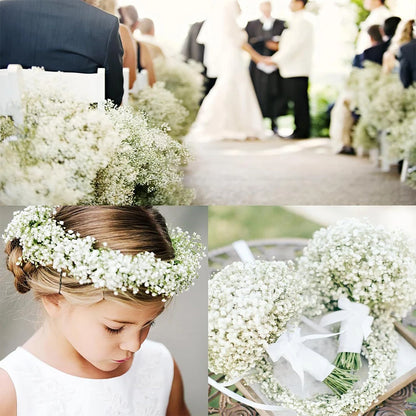 63cm Premium Artificial Gypsophila Bouquet for DIY & Vases