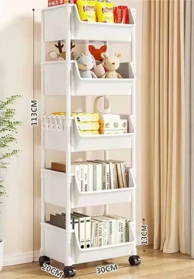 Versatile  Rolling Storage Cart with Wheels Perfect Bathroom Kitchen Office Ideal Groceries Snacks Toys Books Toiletries