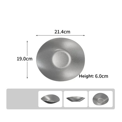 304 Stainless Steel Vintage Dessert Plate