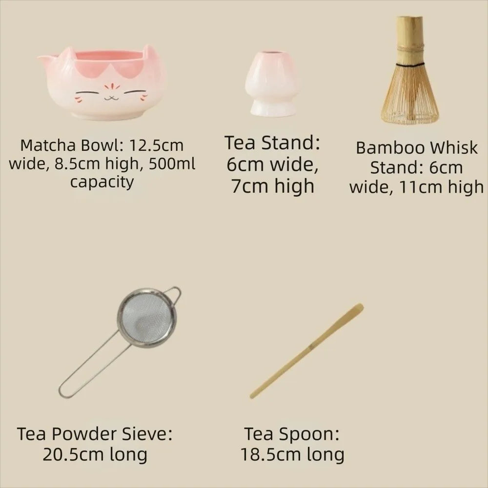 Pink Ceramic Matcha Brewing Set 🍵💗