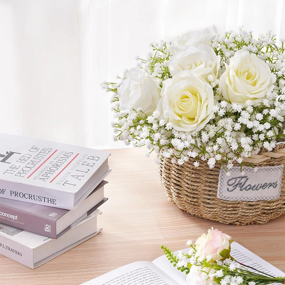 63cm Premium Artificial Gypsophila Bouquet for DIY & Vases