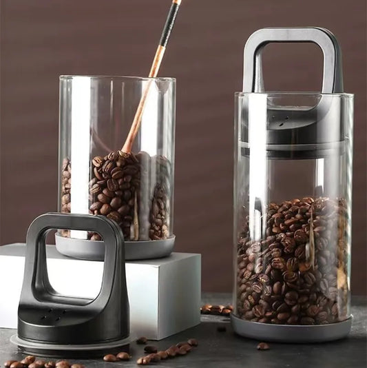 Vacuum Coffee Bean Storage Glass Jar ☕✨