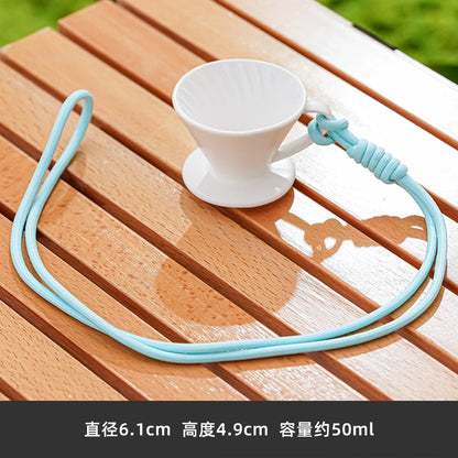 Mini Ceramic Reusable Coffee Dripper Handheld Extra Wide Pour Over Brewing Filters