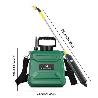 5/8L Battery Powered Sprayer with USB Rechargeable Handle and Retractable Wand Water Sprayer for Garden Lawn and Other Cleaning