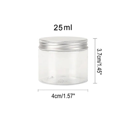 1/5/10pcs 20-250ml Aluminum Lid Jar,Storage Jars With Lids Aluminum Round Canister Empty Plastic Cosmetic Food Travel Bottle Pot