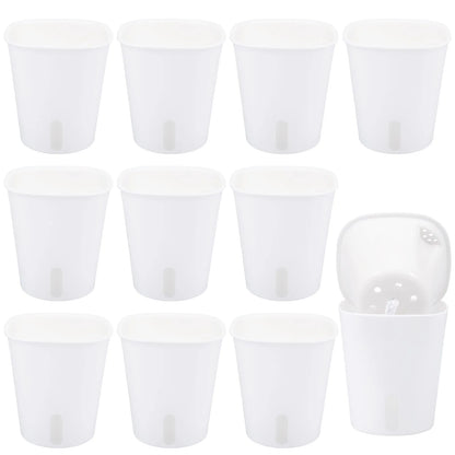 10 Pcs Self Watering Planter Lazy Hydroponic Flower Pot Plastic Translucent Self-absorbent Flower Pot Desktop Decoration
