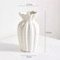 Nordic Retro Gold-Painted Cream Ceramic Vase