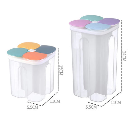 1.5/2.3L Cereals Storage Box Sealed Jar with Lid Grain Noodle Tea Food Keep Fresh Container Kitchen Storage Supplies