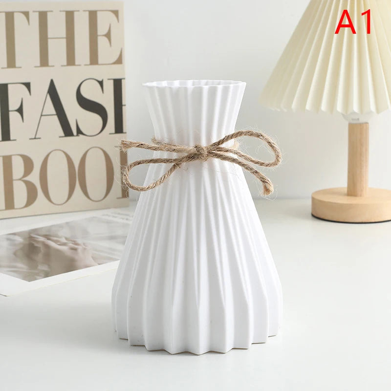 Water Ripple Plastic Vase – Nordic Modern Home Decor