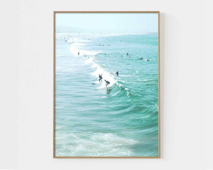 1/6pcs Pastel Blue Beach Surfing Canvas