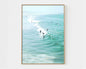 1/6pcs Pastel Blue Beach Surfing Canvas