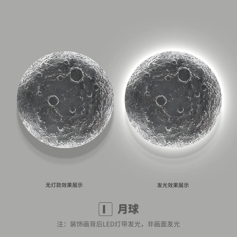 Modern Moon Planet LED Wall Lamp for Bedroom & Home Decor