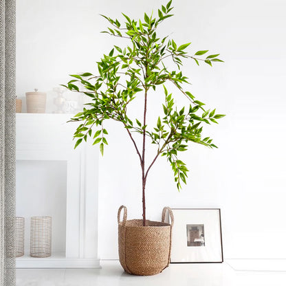 76-140cm (55.1 in)  Artificial Bamboo Tree Branch – Realistic Green Plant Decor