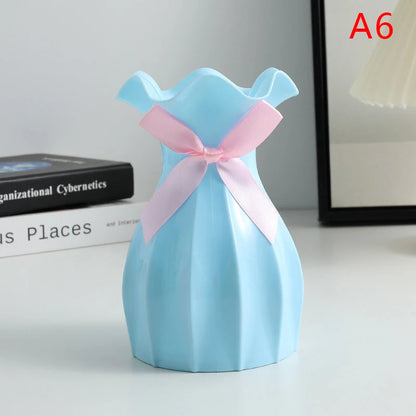 Water Ripple Plastic Vase – Nordic Modern Home Decor