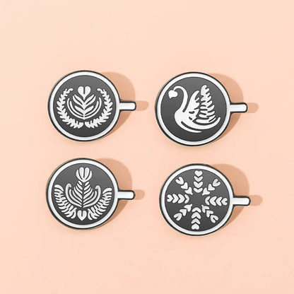 Coffee Maker Enamel Brooch Pin