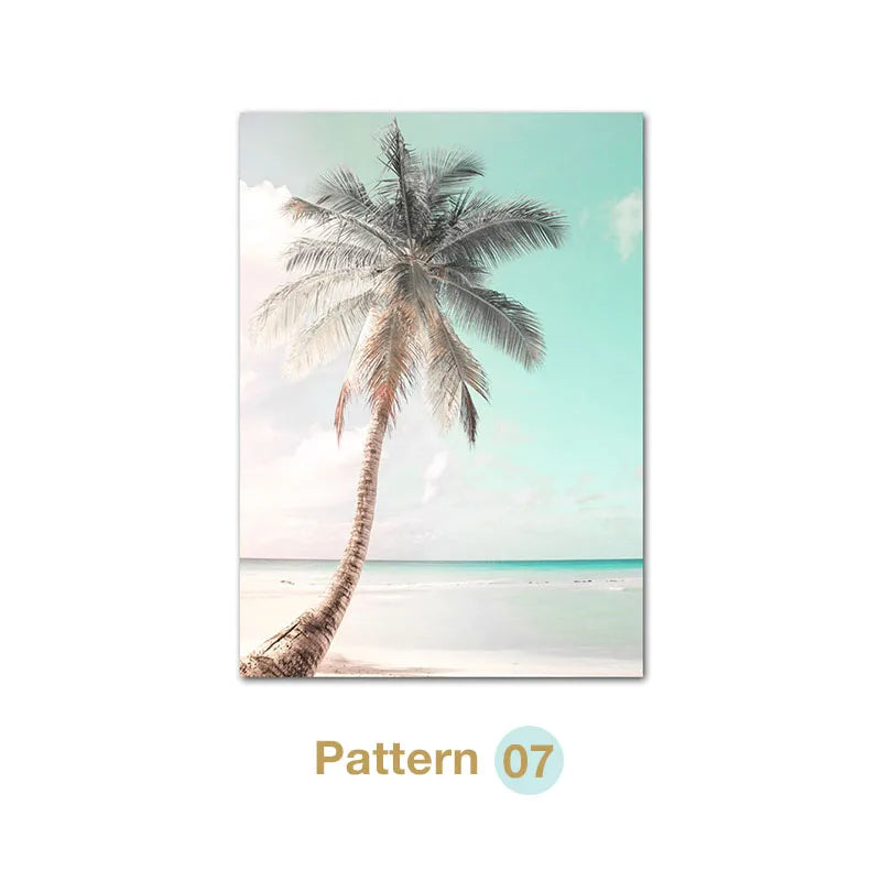 Turquoise Tropical Beach Canvas Wall Art 🌴🌊☀️