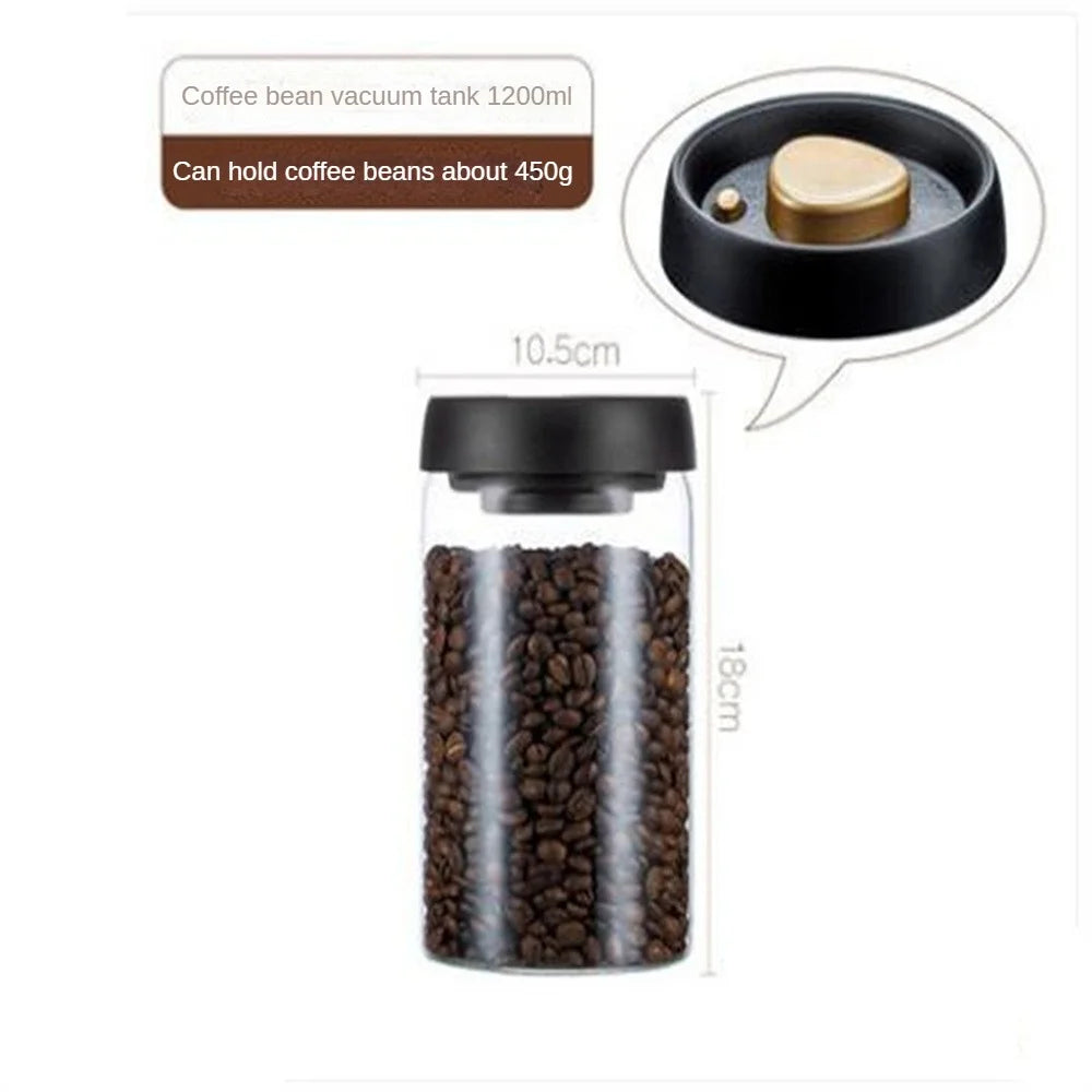 Coffee Bean Vacuum Storage Jar ☕✨