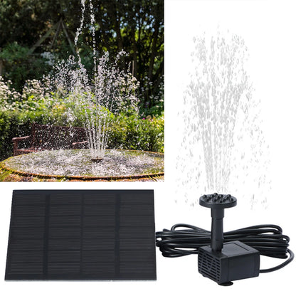 Solar Water Pond Pump Multifunctional with 6 Nozzles Hydroponics Submersible Pump Decorative Props for Pool Fountain Submersible