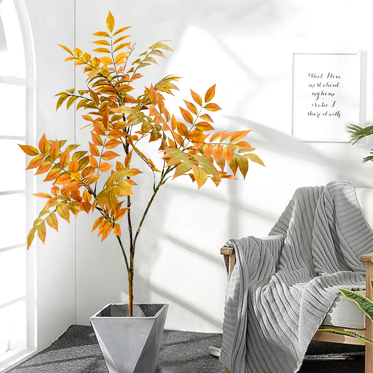 76-140cm (55.1 in)  Artificial Bamboo Tree Branch – Realistic Green Plant Decor