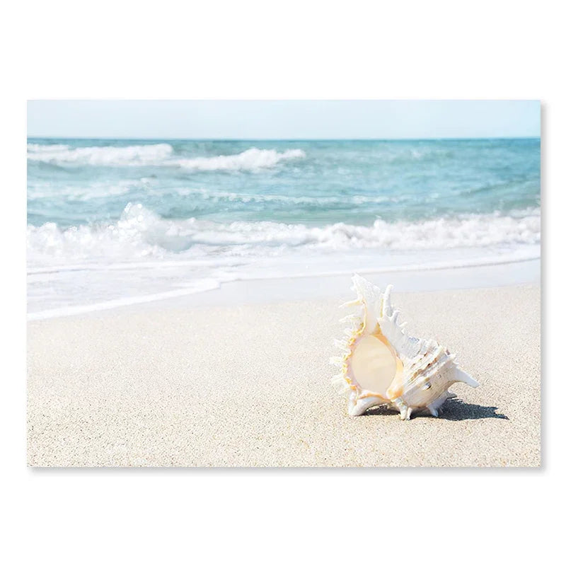 Ocean Beach Palm Tree Canvas Wall Art 🌴🌊🖼️