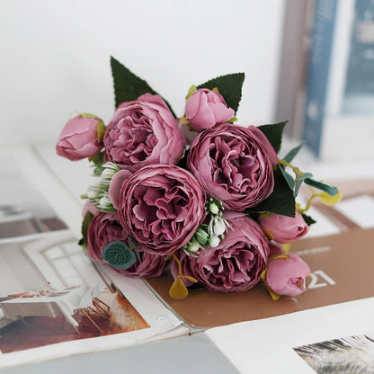 Exquisite Artificial Peony Bouquet for Wedding Bridal Flowers