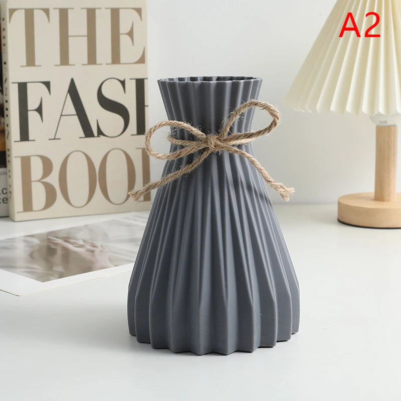 Water Ripple Plastic Vase – Nordic Modern Home Decor
