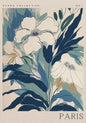 Abstract Retro Antalya Flower Art Canvas Poster