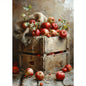 Retro Still Life Lemon & Olive Tree Frameless Canvas Poster