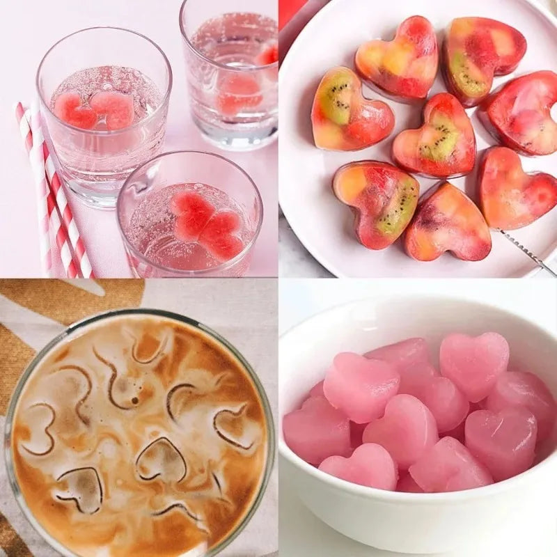 10-Hole Heart Silicone Ice Mold