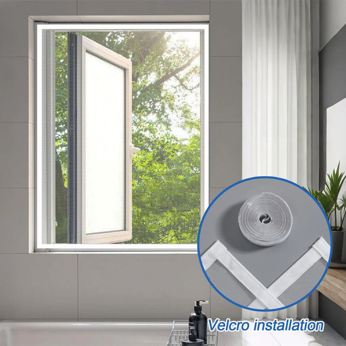 Window mosquito net, summer mosquito prevention, window screen, self-adhesive mosquito net, durable