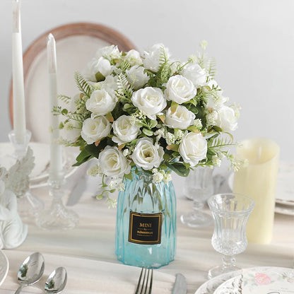 1/2/3Pcs Premium 30cm Silk Rose Artificial Flowers Bouquet