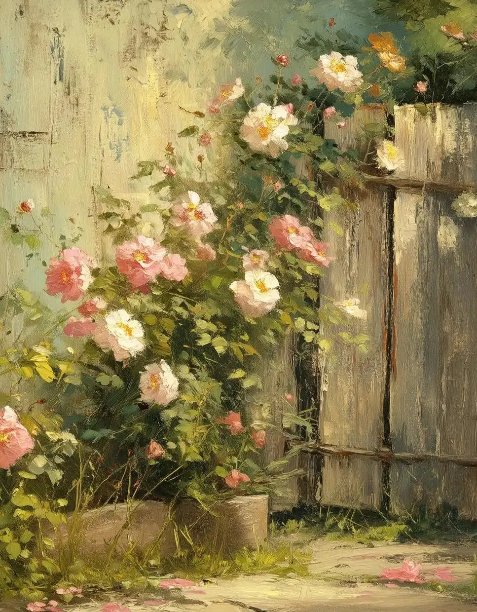 Retro Nostalgia Wildflower Farmhouse Canvas Art Poster