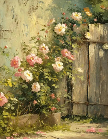 Retro Nostalgia Wildflower Farmhouse Canvas Art Poster