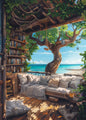 Seaside Villa & Beach Life Poster | Modern Coastal Wall Decor