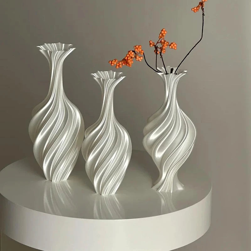 Modern Plastic Flower Vase – Aesthetic Home Decor