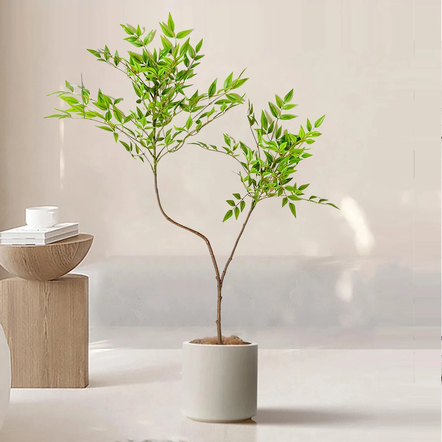 76-140cm (55.1 in)  Artificial Bamboo Tree Branch – Realistic Green Plant Decor