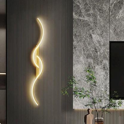Modern LED Wall Sconce – Black & Gold Decorative Wall Light for Home